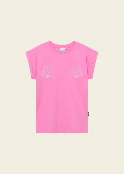 T-shirt brodé en coton bio | rose 