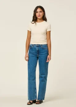 T-shirt dos ajouré en coton bio | beige 