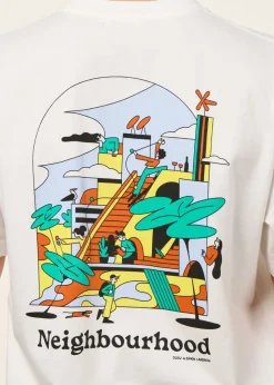T-shirt en coton bio | blanc "neighbourhood"
