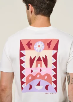 T-shirt en coton bio | blanc "saloum - ecru"