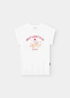 T-shirt en coton bio | blanc "t-shirt visby self love club white - white"
