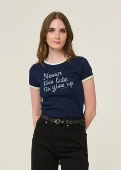 T-shirt en coton bio | bleu 