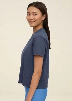 T-shirt en coton bio | bleu