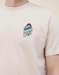 T-shirt en coton bio | crème "building"