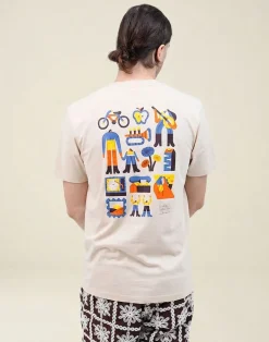 T-shirt en coton bio | écru "ecosystem"