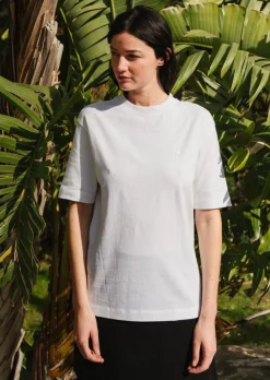 T-shirt en coton bio et recyclé | blanc "tarjaa white"