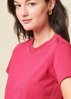 T-shirt en coton bio | fuschia