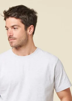 T-shirt en coton bio | gris chiné