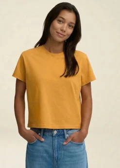 T-shirt en coton bio | jaune