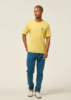 T-shirt en coton bio | jaune "pollen mini to the sea tee"