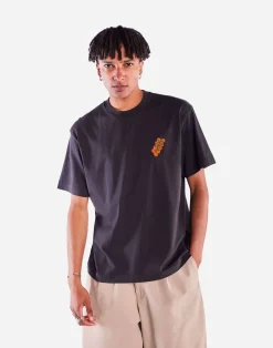 T-shirt en coton bio l noir "tasty tomatoes noir carbone"