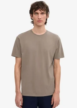 T-shirt en coton bio | marron "classic organic tee - faded khaki"