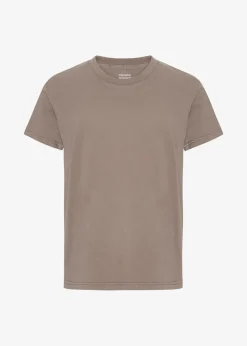 T-shirt en coton bio | marron "classic organic tee - faded khaki"