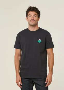 T-shirt en coton bio | noir "belle saison noir carbone - carbon black"