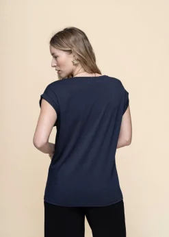 T-shirt en tencel et coton bio | marine 