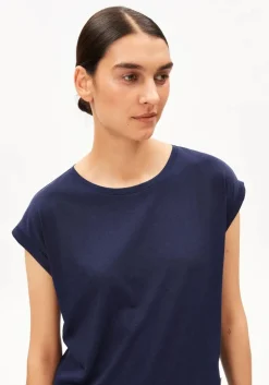 T-shirt en tencel | marine "jilaana - tinted navy"