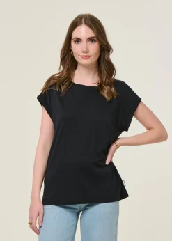 T-shirt en tencel | noir "jilaana black""