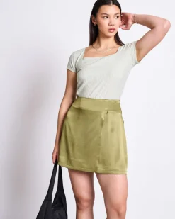 T-shirt en tencel | vert clair 