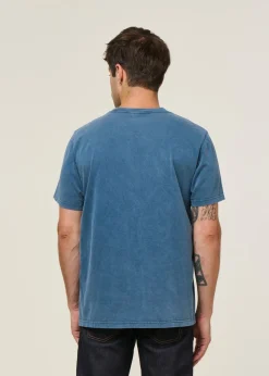 T-shirt imprimé en coton bio | bleu 