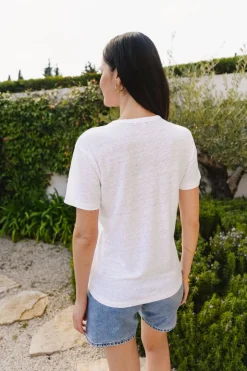 T-shirt lin upcyclé | blanc
