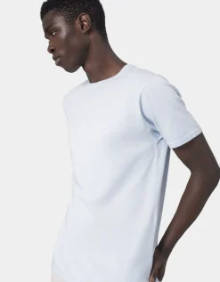 T-shirt manches courtes en coton bio | bleu "polar blue"