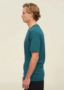 T-shirt manches courtes en coton bio | bleu vert "ocean green"