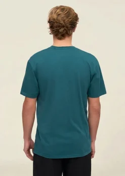 T-shirt manches courtes en coton bio | bleu vert 