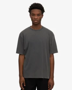 T-shirt manches courtes oversize délavé en coton bio | noir 