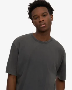 T-shirt manches courtes oversize délavé en coton bio | noir 