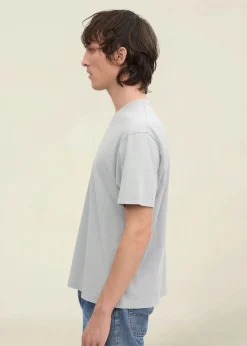 T-shirt manches courtes oversize délavé en coton bio | gris "faded grey"