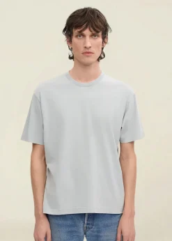 T-shirt manches courtes oversize délavé en coton bio | gris 