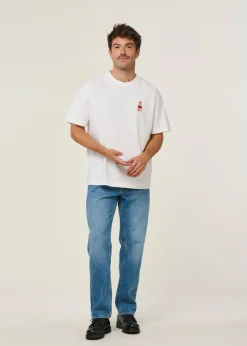 T-shirt oversize en coton bio | blanc "light house"