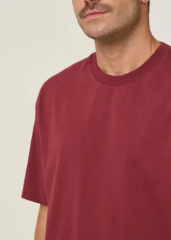 T-shirt oversize en coton bio | bordeaux