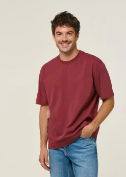T-shirt oversize en coton bio | bordeaux