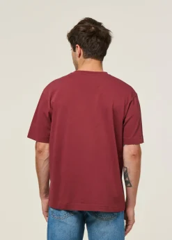 T-shirt oversize en coton bio | bordeaux