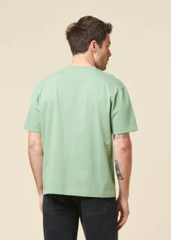 T-shirt oversize en coton bio | vert sauge