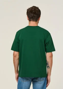 T-shirt oversize en coton bio | vert forêt