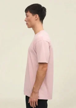 T-shirt rose en coton bio | faded pink