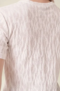T-shirt texturé en coton bio | blanc "sunlight t-shirt - white"