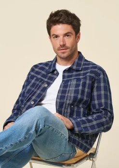 Veste denim en coton bio | bleu 