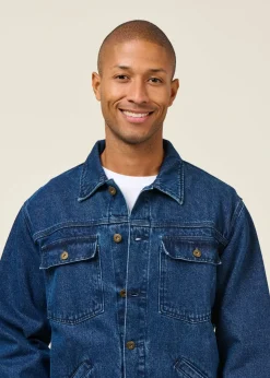 Veste denim en coton bio | bleu "jacket hekinan market plant"