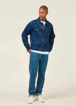 Veste denim en coton bio | bleu 