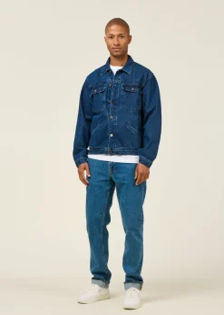 Veste denim en coton bio | bleu 
