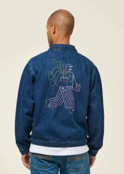 Veste denim en coton bio | bleu 