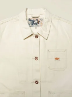 Veste denim en coton bio | ivory 