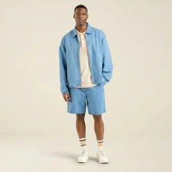 Veste denim léger en coton bio | bleu clair 