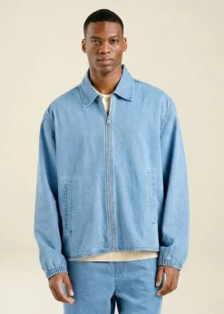 Veste denim léger en coton bio | bleu clair 