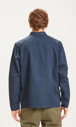 Veste de travail bleue en twill de coton bio - pine twill total eclipse