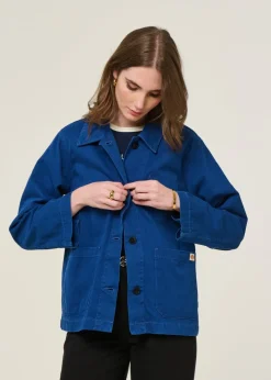Veste en coton bio | bleu 