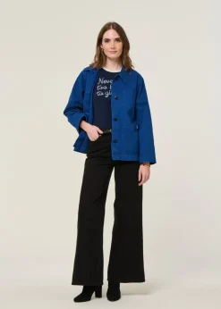 Veste en coton bio | bleu 
